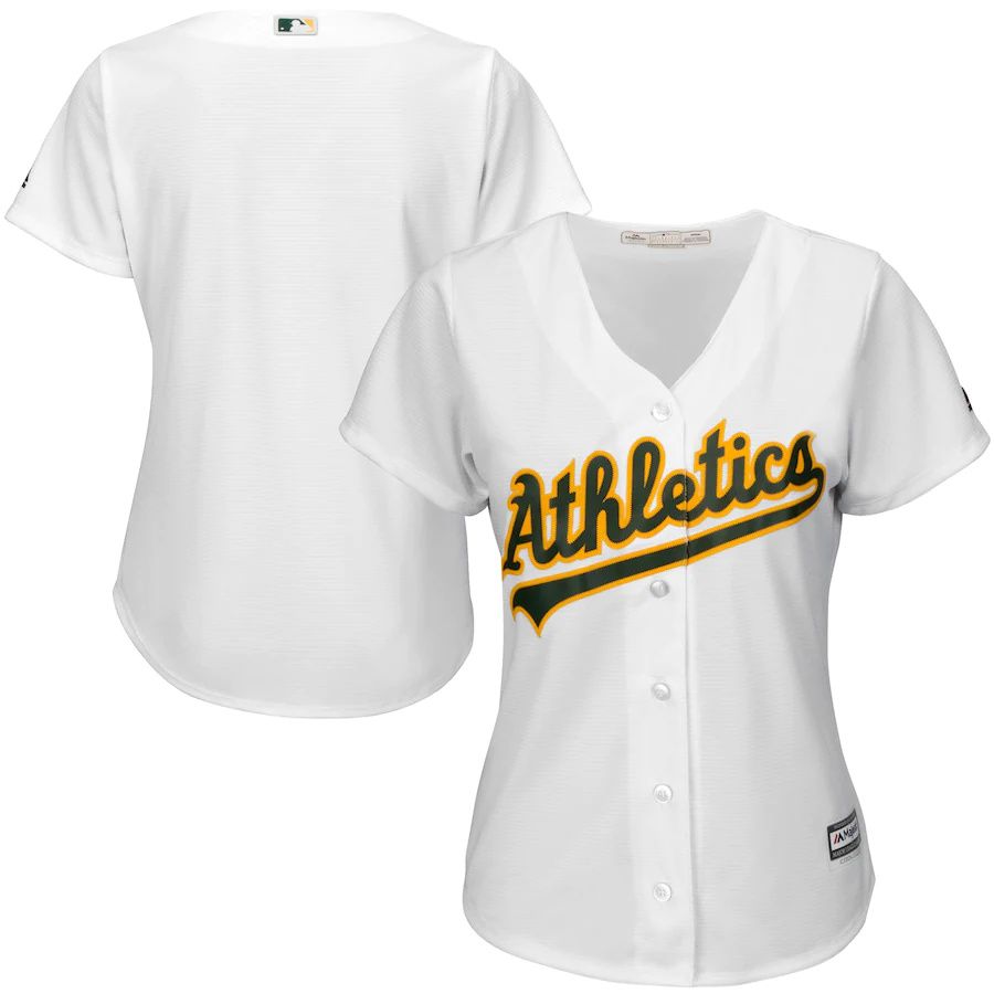 Cheap Womens Oakland Athletics Majestic White Cool Base MLB Jerseys